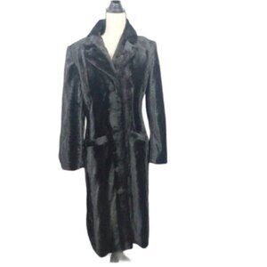 John Caruana Vintage Faux Fur Black Women's Coat M